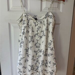 Abercrombie & Fitch Cream Camisole with Ruched Spaghetti Straps
